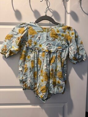 Pink chicken Easter  Romper